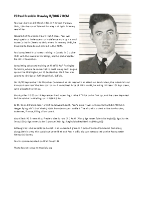 A preview of a PDF biography for Brawley, Paul Franklin